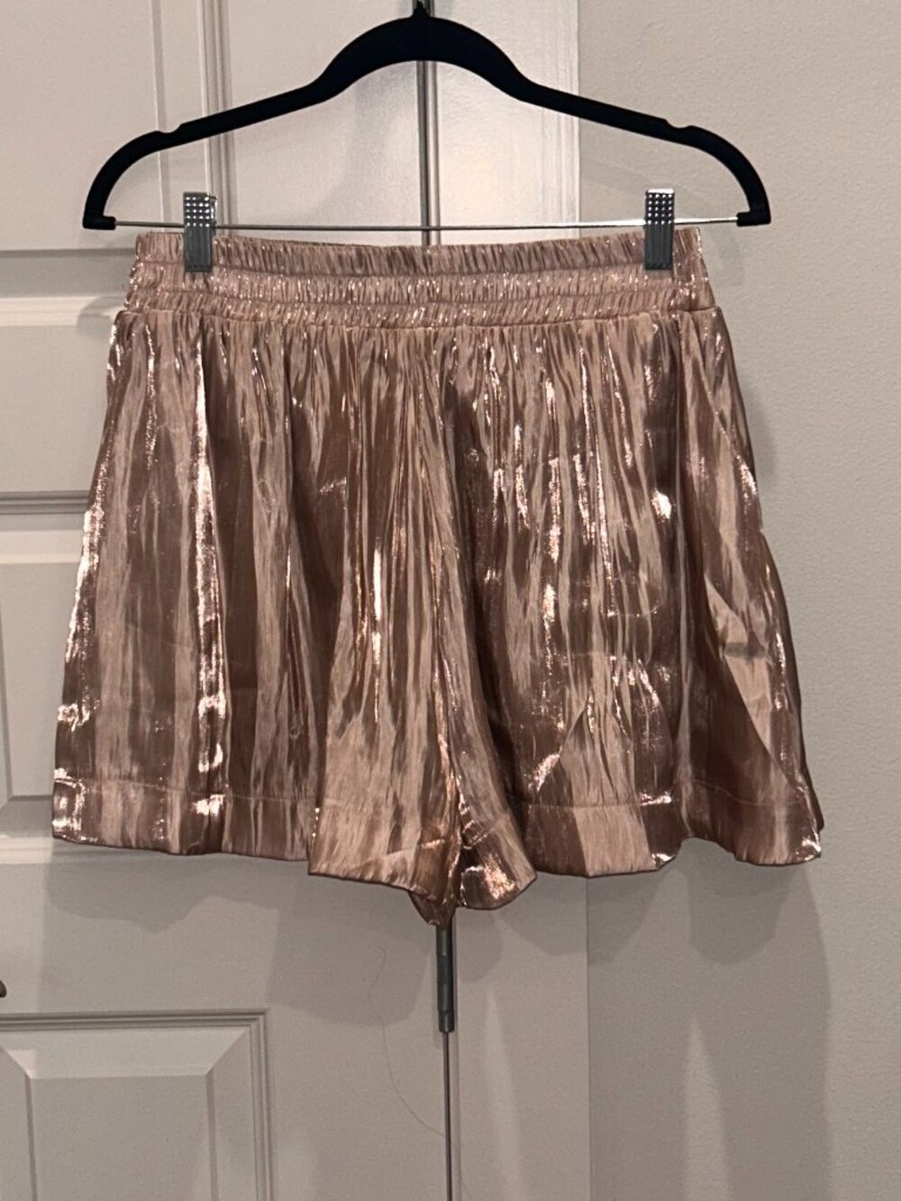Glam Taupe Sheen Pull On Shorts